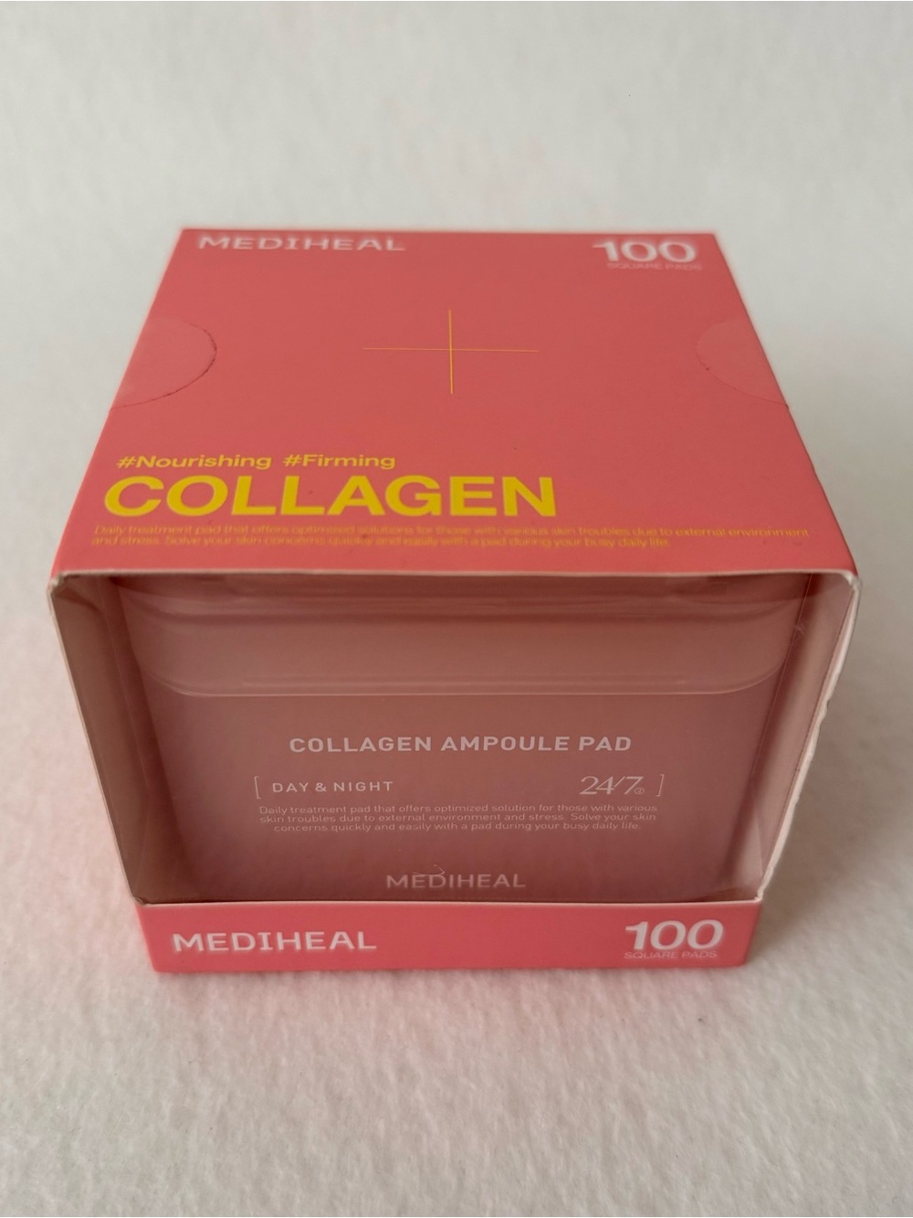 Mediheal Collagen Ampoule Pads - Pink Daily Day & Night Treatment (100 Pads)
